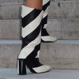 BOTAS CAÑA MEDIA GIULIA AJEDREZ